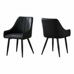 Monarch Faux Leather Tufted Upholstered Dining Chair Black (set Of 2) New. Price: $297.69.