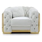Glory Furniture Lexi 19"H Modern Velvet Upholstered Accent Chair In Ivory/gold New. Price: $989.38.