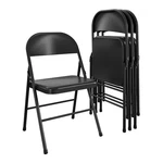 Mainstays Steel Folding Chair (4 Pack), BLACK-M9 New. Price: $34.00.