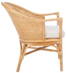 Home Collection Dustin Rattan Cushion Accent Chair, Natural/white New. Price: $497.96.