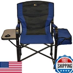Faulkner 49581 El Capitan Folding Director Chair Tray And Cooler Bag Blue/black New. Price: $139.46.