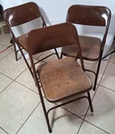 3 Used Samsonite 570175 Brown Metal Folding Chairs With Padded Seat 09/81 New. Price: $49.99.