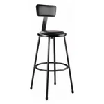 National Public Seating 6430B-10 Black Vinyl Stool Back, 30", Stationary New. Price: $136.76.