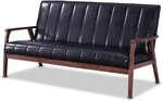Baxton Furniture Studios Nikko Mid-century Modern Scandinavian Style Faux Leathe New. Price: $541.99.