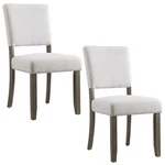 Leick Favorite Finds Wood Upholstered Dining Chair Set Gray Washed Black Bean New. Price: $226.99.