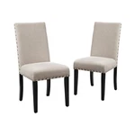 Furniture Crispin 19" Fabric Dining Chairs Beige (set Of 2) New. Price: $144.74.