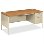 The Hon P3265RCL Pedestal Desk 66"W Harvest/putty Steel New. Price: $1380.66.