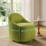 Linsy Swivel Accent Storage Comfy Chenille Barrel Small 360 New. Price: $254.01.