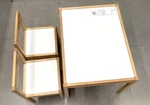 Ikea Latt Kids Table With 2 Chairs Set Wooden Pine Furniture. Price: $79.99.
