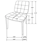 Coaster Redbridge Tufted Back Side Chair In Natural Walnut And Black (set Of 2) New. Price: $287.16.
