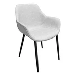 Leisuremod Markley Leather Dining Armchair With Metal Legs Light Gray New. Price: $237.01.