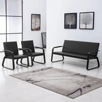 3 Sets Waiting Room Conference Chairs W/ Leather & Metal Frame For Office Guest New. Price: $179.99.