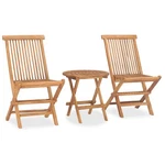 Folding Patio Dining Set Garden Table And Chair 3 Piece Solid Teak Wood Vidaxl New. Price: $233.99.