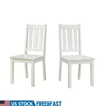 Wood Dining Chair Set Of 2 Indoor Classic Style Easy Assembly Slat Back Armless New. Price: $159.72.