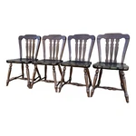 1980S Ethan Allen Old Tavern Pine Rustic Traditional Country Chairs - Of 4 Used. Price: $1076.00.