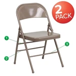 Flash Furniture 2-PK Hercules Beige Metal Folding Chair 2-HF3-MC-309AS-BGE-GG New. Price: $104.99.