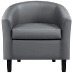 Topeakmart Faux Leather Club Chair, Modern Accent And Set Of 1, Grey New. Price: $167.99.