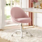 Vasagle Vanity Chair With Lumbar Support, Adjustable Swivel Armless Desk New. Price: $109.04.