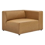 Modway Mingle Modern Faux Leather Right-arm Chair Tan Finish New. Price: $604.78.