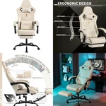 Ergonomic Massage Gaming Chairs With Adjustable Rocker Recliner, Lumbar Cushion New. Price: $178.12.