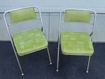 Fabulous Vintage Pair Cosco Folding Chairs W/ Padded Seats Very Nice Used. Price: $198.95.
