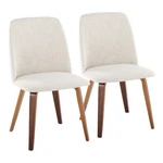 Lumisource Toriano Dining Chair, Set Of 2, Walnut Wood/beige CHR-TRNOWLBG2 New. Price: $280.00.
