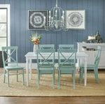 2 Set Mint Dining Chair Wood Kitchen Back Classic Seat Home Room Farm House Chic New. Price: $161.49.