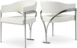 Meridian Furniture Madelyn Cream Vegan Leather Dining Chair (set Of 2) Open. Price: $469.00.