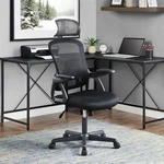 Mainstays Ergonomic Office Chair With Adjustable Headrest, Black Fabric, 275LB New. Price: $99.00.