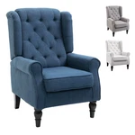 Homcom Accent Button-tufted Armchair With Wingback Round Arms New. Price: $198.99.