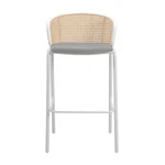 Leisuremod Ervilla Wicker Bar Stool With White Powder Coated Metal Frame Gray New. Price: $363.68.