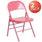 Flash Furniture 2-PK Hercules Colorburst Folding Chair 2-HF3-PINK-GG New. Price: $99.99.
