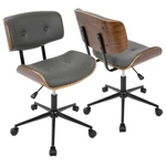 Lumisource Lombardi Office Chair, Walnut/grey Oc-jy-lmbwl-gy New. Price: $160.00.