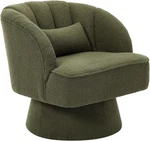 Modern Fabric Swivel Barrel Accent Chair Single Comfortable Round New. Price: $158.09.