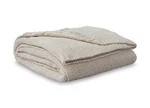 Signature Design By Ashley Anawood Chenille Throw Blanket Set Of 3, Oatmeal, New. Price: $95.88.