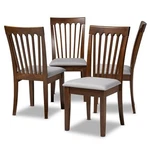 Bowery Hill Gray Upholstered Walnut Finished Dining Chairs (set Of 4) New. Price: $301.99.