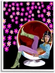 Stupell Pink Daisy Flowers Chair By Lynnda Rakos - Modern Actress Design New. Price: $112.99.
