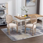 Gdfstudio French Vintage Upholstered Dining Armchairs Set 2, Beige Fabric ... Open. Price: $348.86.