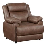 Pemberly Faux Leather Upholstered Padded Arm Accent Chair Dark Brown New. Price: $429.31.