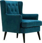 Teal Velvet Mid-century Tufted Accent Chair With Wingback Design New. Price: $428.99.