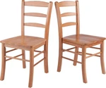 Winsome Benjamin Ladder Back Chairs, Light Oak Finish, Set Of 2 New. Price: $150.99.