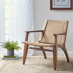 Natural Ratan Accent Chair Solid Wood Frame, High-back Country Style New. Price: $784.99.