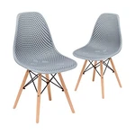 Canglong Dining Mid Century Modern Hollow Back Design Plastic Shell Armless Used. Price: $81.89.