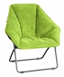 Zenithen Corduroy Hexagon Folding Dish Dorm Chair, Light Green New. Price: $56.68.