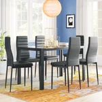 Ids 7 Piece Glass Dining Table And Chair Set For Kitchen Room New. Price: $399.00.