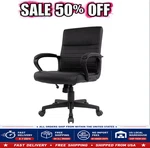 Staples Tervina Ergonomic Luxura Faux Leather Swivel Manager Chair Black New. Price: $56.99.