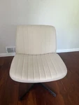 Criss Cross Chair Legged Office Wide Comfy Desk Seat, No Wheels Armless Used. Price: $45.00.