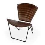 Butler Specialty Felix Iron & Leather Accent Chair In Borwn New. Price: $138.60.