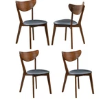 Set Of 2 Coaster Furniture Alfredo Upholstered Dining Chairs, Dark Walnut/black New. Price: $212.50.