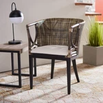 Safavieh Beningo Arm Chair Brown / White New. Price: $322.39.